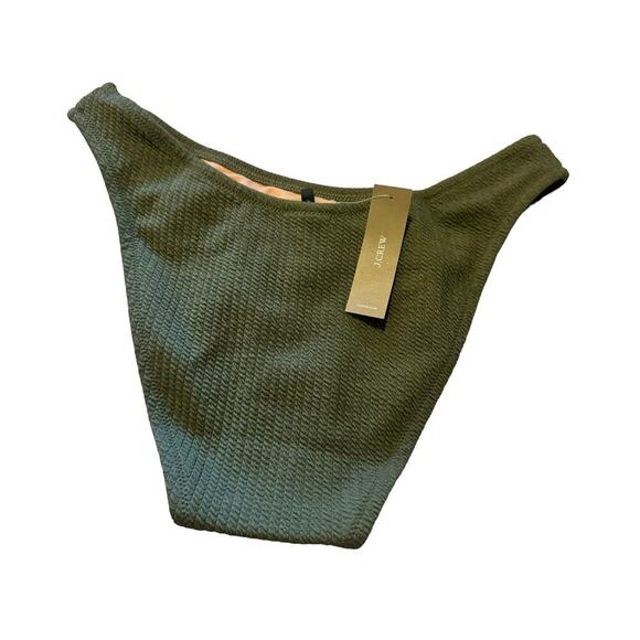 J.Crew Women's Textured High-Rise Cheeky Bikini Bottom Size M NWT - Picture 6 of 12